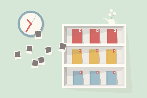 书架上的书籍图片下载