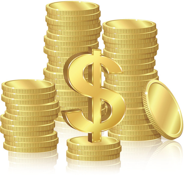 成堆的金币素材图片