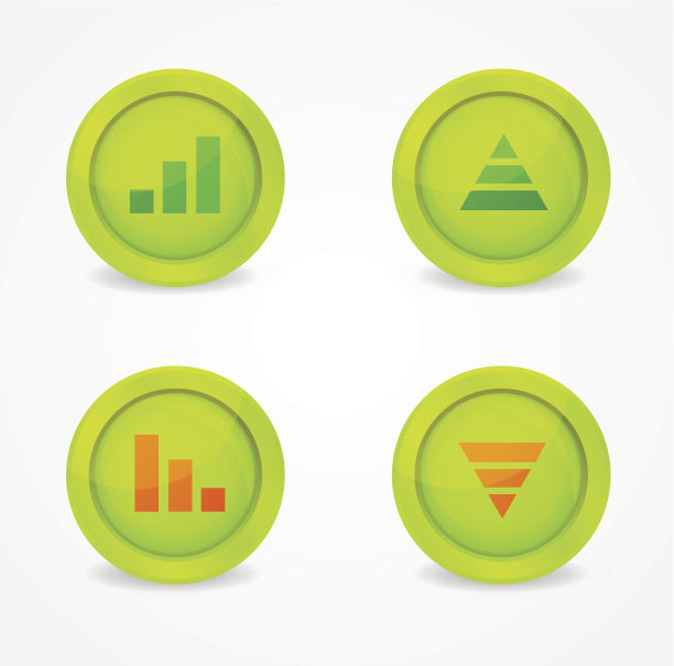 财务图表设置在光滑的图标图片下载