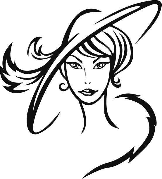 戴帽美女图片下载