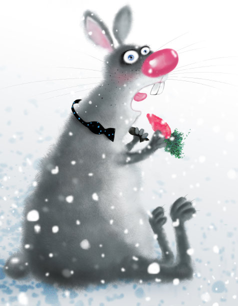 灰色的兔子图片下载