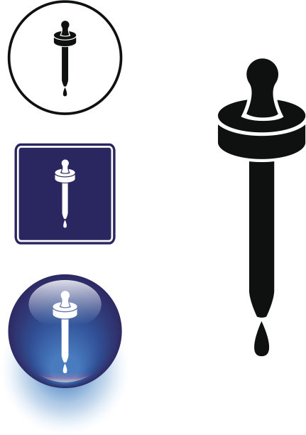 滴管符号、标志和按钮图片下载