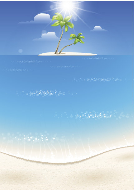海中的热带岛屿图片下载
