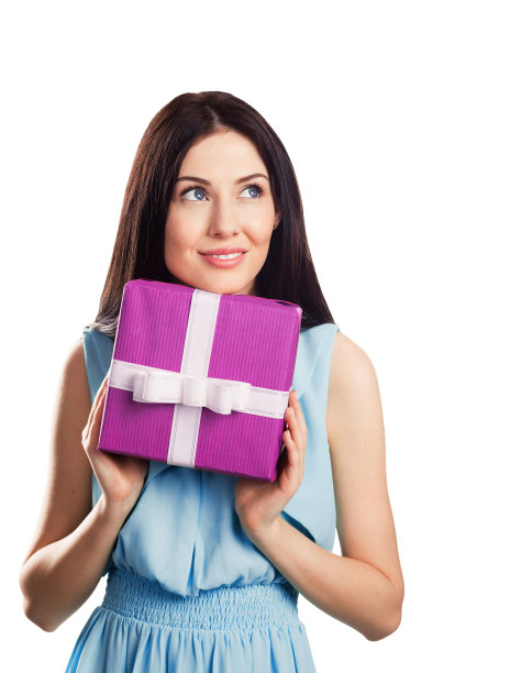 送礼物的漂亮姑娘图片下载