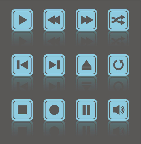 媒体播放器方形按钮设置图片下载