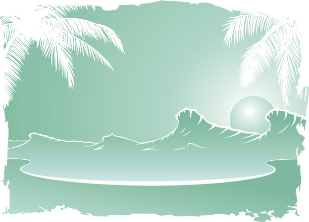 日落时的棕榈树图片下载