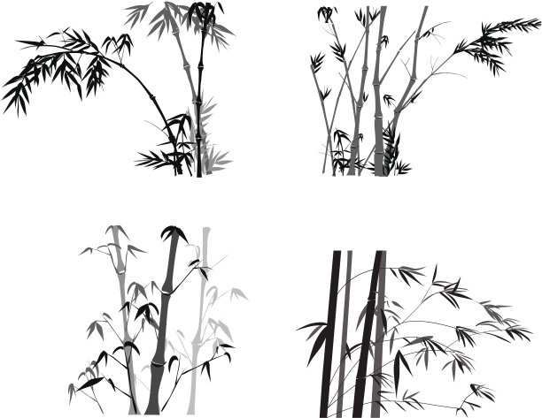 竹集合素材图片