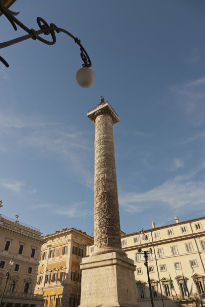 意大利。罗马。科隆纳广场和马可·奥里留纵队图片下载