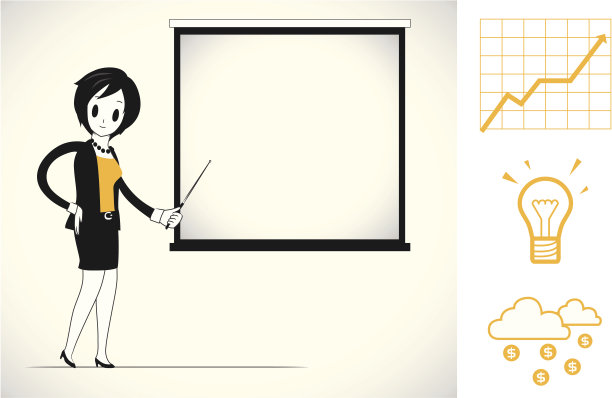 女性做商业演示图片下载