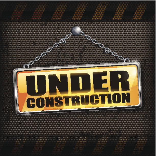 施工中黑色标志图片下载