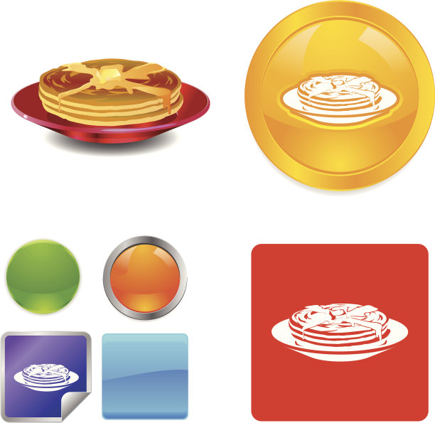 煎饼矢量插图clipart图标图片下载