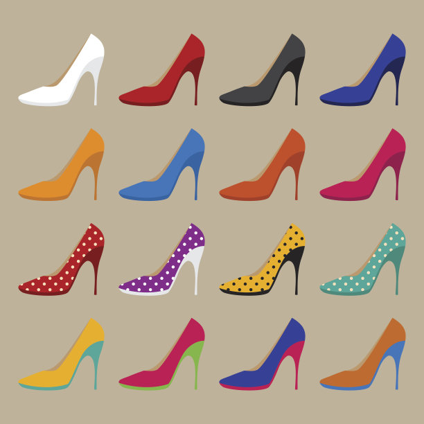 向量鞋集合图片下载