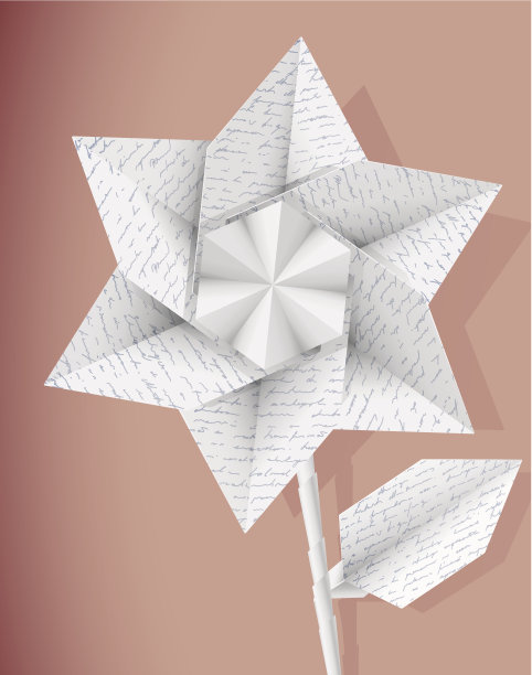 纸星花具有手写纹理。Eps10图片下载