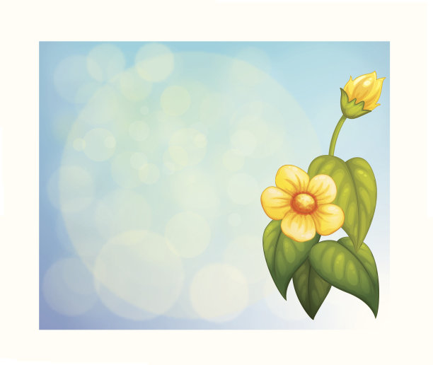 文具上有一朵黄色的花图片下载