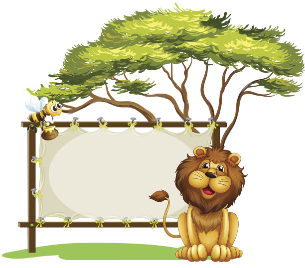 有狮子和蜜蜂的空旷空间图片下载