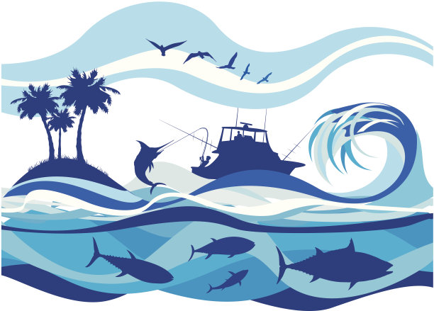 在公海上捕鱼图片下载