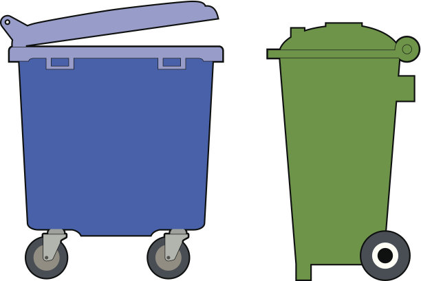 家用和工业用有轮垃圾箱图片下载