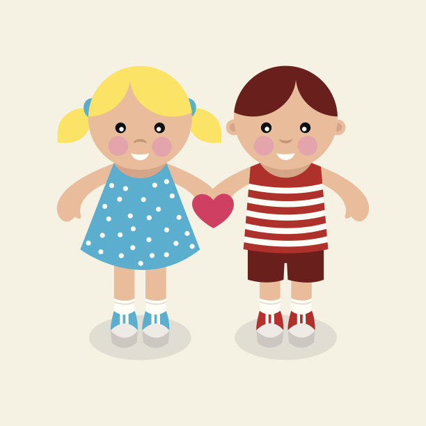 孩子拿着心。图片下载