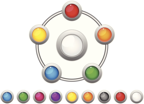 连接点彩色圆圈图片下载