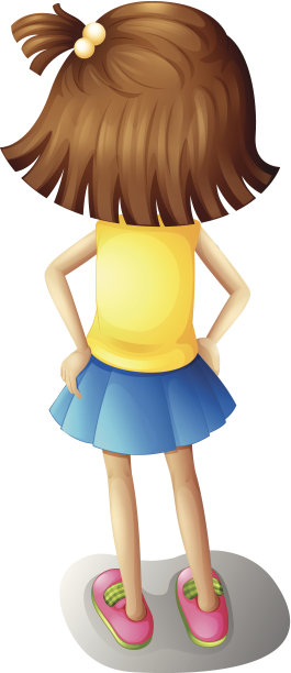 一个年轻女孩的背影图片下载