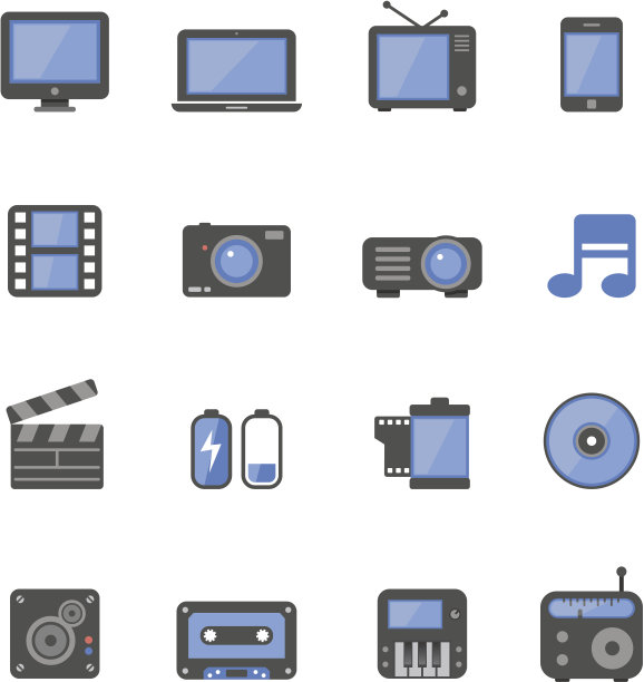 多媒体图标图片下载