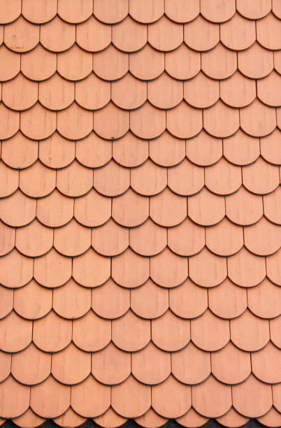 红色屋顶粘土瓦图片下载