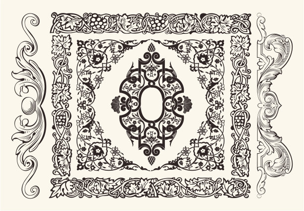 向量组华丽的页面装饰元素素材图片