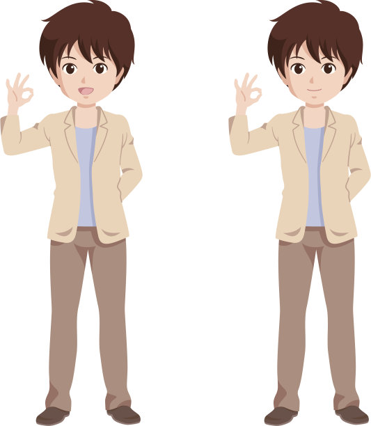 站在白色背景下的男孩图片下载