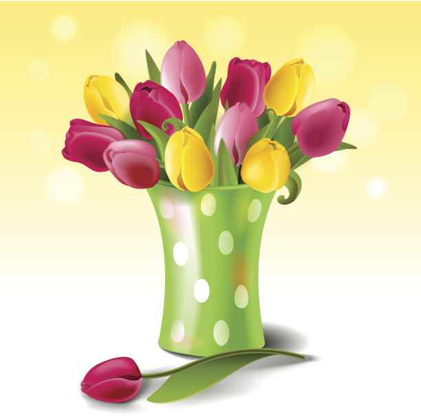 带有郁金香的贺卡图片下载