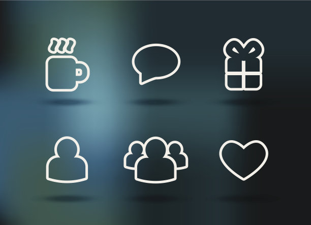 社交和网络通信图标集图片下载