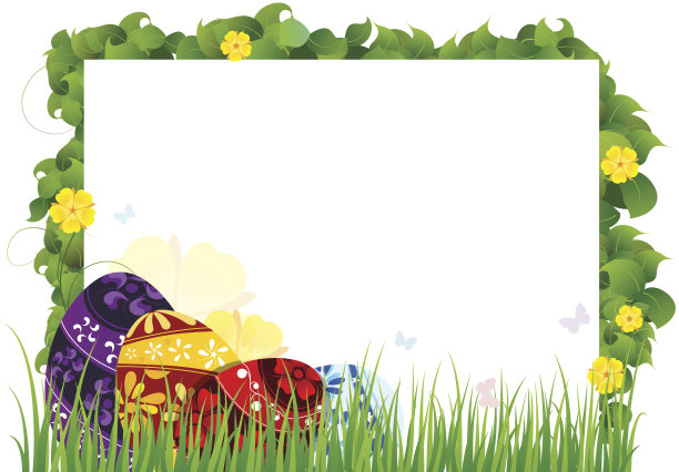 草地上的彩蛋图片下载