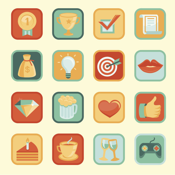 向量集成就和奖章的社会社区图片下载