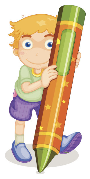 男孩用铅笔图片下载