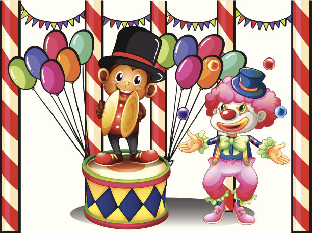 小丑和猴子图片下载