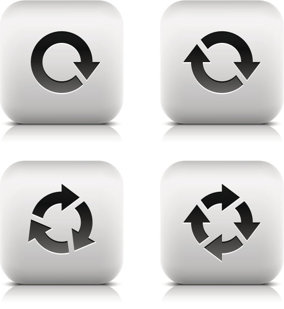 箭头图标旋转，刷新，重载，重置，循环，旋转符号按钮图片下载