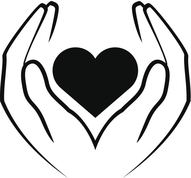 一幅美丽的插图，上面画着一颗黑色的心图片下载