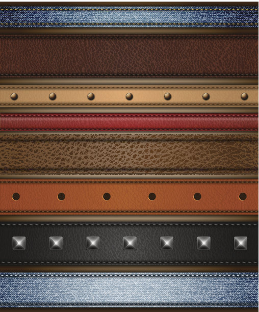 皮革和牛仔丝带集图片下载