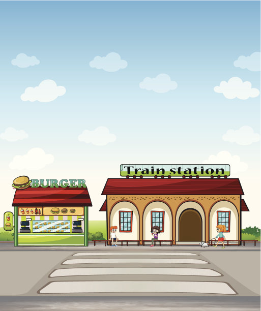 汉堡站和火车站图片下载