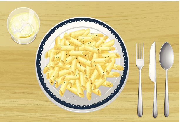 意大利面和白酱图片下载
