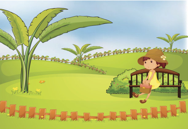 坐在长椅上的漂亮女人图片下载