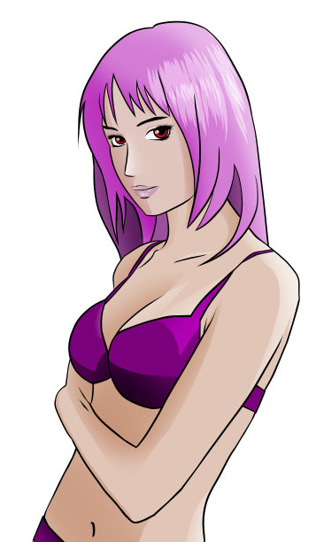 动漫女孩比基尼图片下载