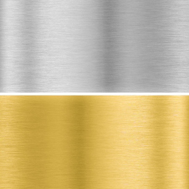 银色和金色的金属纹理图片下载