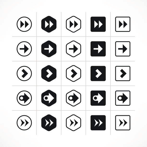 黑色箭头标志简单象形文字网页按钮方向图标图片下载