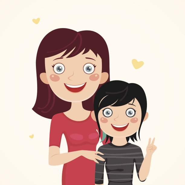 母亲和摇滚女儿图片下载