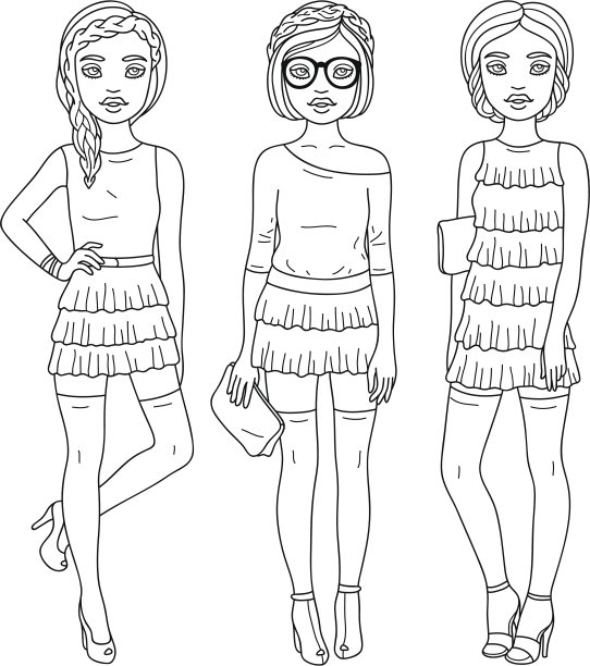 时尚浪漫的女孩图片下载