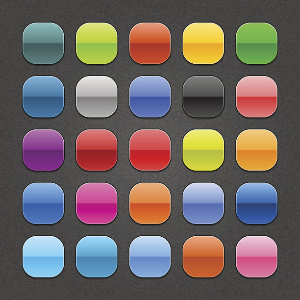 圆形空光滑图标网页按钮阴影噪声纹理图片下载