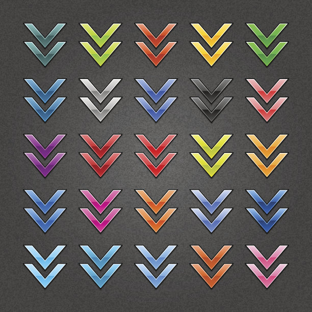 箭头下载标志光滑图标网页按钮阴影噪声纹理图片下载