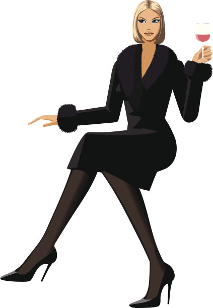 女人拿着玻璃的特写图片下载