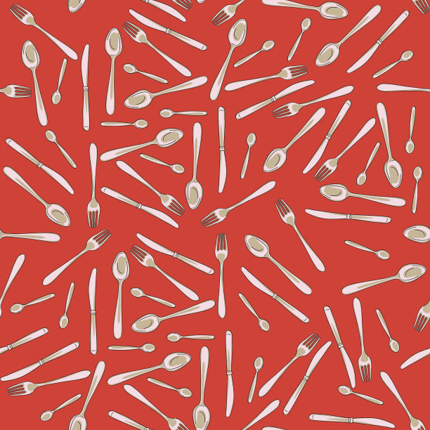 餐具的模式图片下载