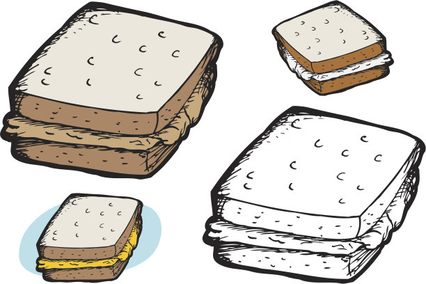 孤立的三明治图片下载